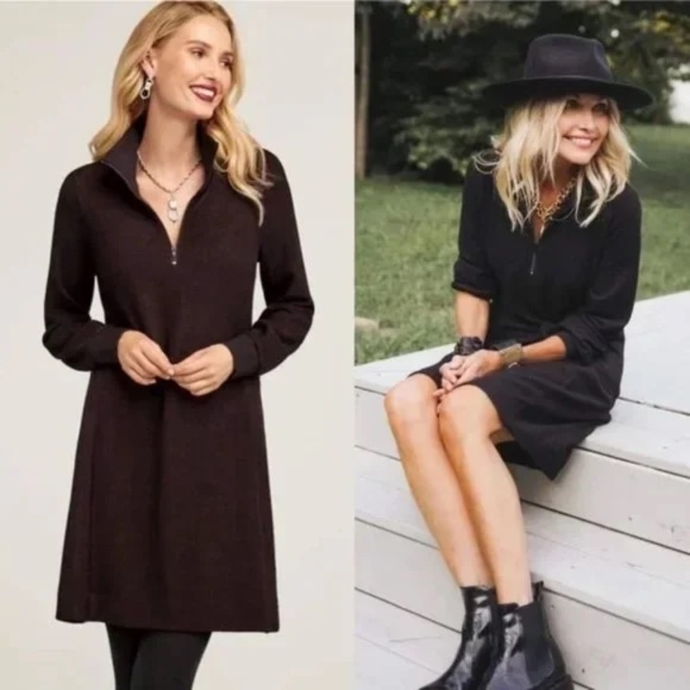 Cabi Zip Up Cuddle Dress Sweater Dress Women’s size M